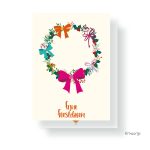 JUDITH maakt , A7 kaartje  `Fijne feestdagen ` kerstkrans