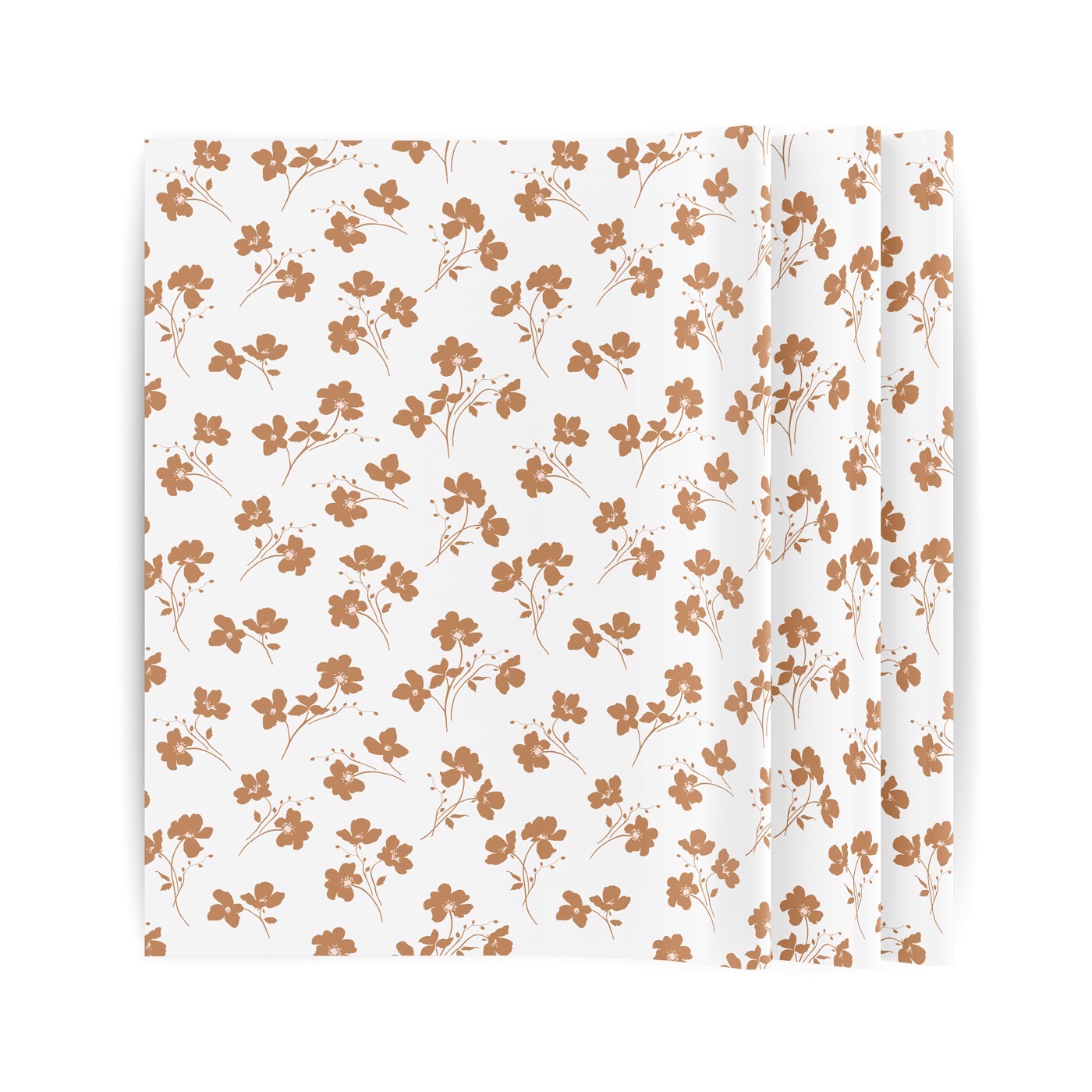 Afbeelding 1 Vloeipapier zijdepapier `Fall flowers roze / fudge` ( per 2 vellen ) - Afbeelding 1