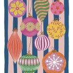 Kaartenpret, A6 kerst kaart van karton `Kerst ballen`