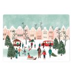 The Lemonbird, kaart A6 `Winter in de stad` schaatsen sleeen