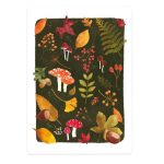 The Lemonbird, kaart A6 `Herfst beauties` op donkere achtergrond