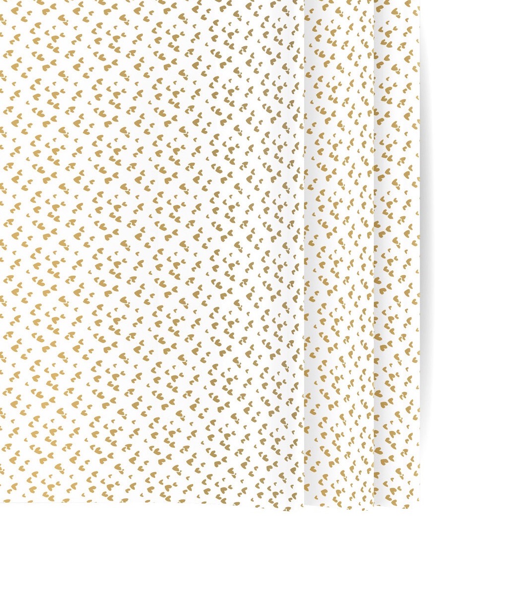 Afbeelding 3 Vloeipapier zijdepapier `Solo hearts` kleine hartjes goud` ( per 2 vellen ) - Afbeelding 1