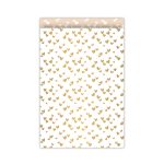 Kadozakje, Large 17cmx25 cm `Solo hearts` kleine hartjes goud / zand  ( per stuk )