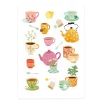 The Lemonbird, kaart A6 `Theeliefde` theepot theekop theezakje