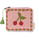 BW Etui kraaltjes Kersjes roze rood groen , per stuk