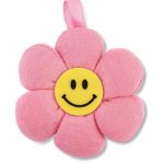 BW Decoratie hanger Bloem roze stof  ( +/_) 65mm x 60mm,  per stuk