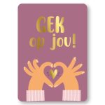KP kaart A6 `Gek op jou!` hartjeshanden
