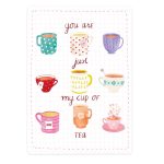 The Lemonbird, kaart A6 `You are just my cup of tea` kopjes thee