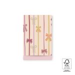 Kadozakje, Medium 12cmx19cm `Strikjes` peach / pink ( per stuk )