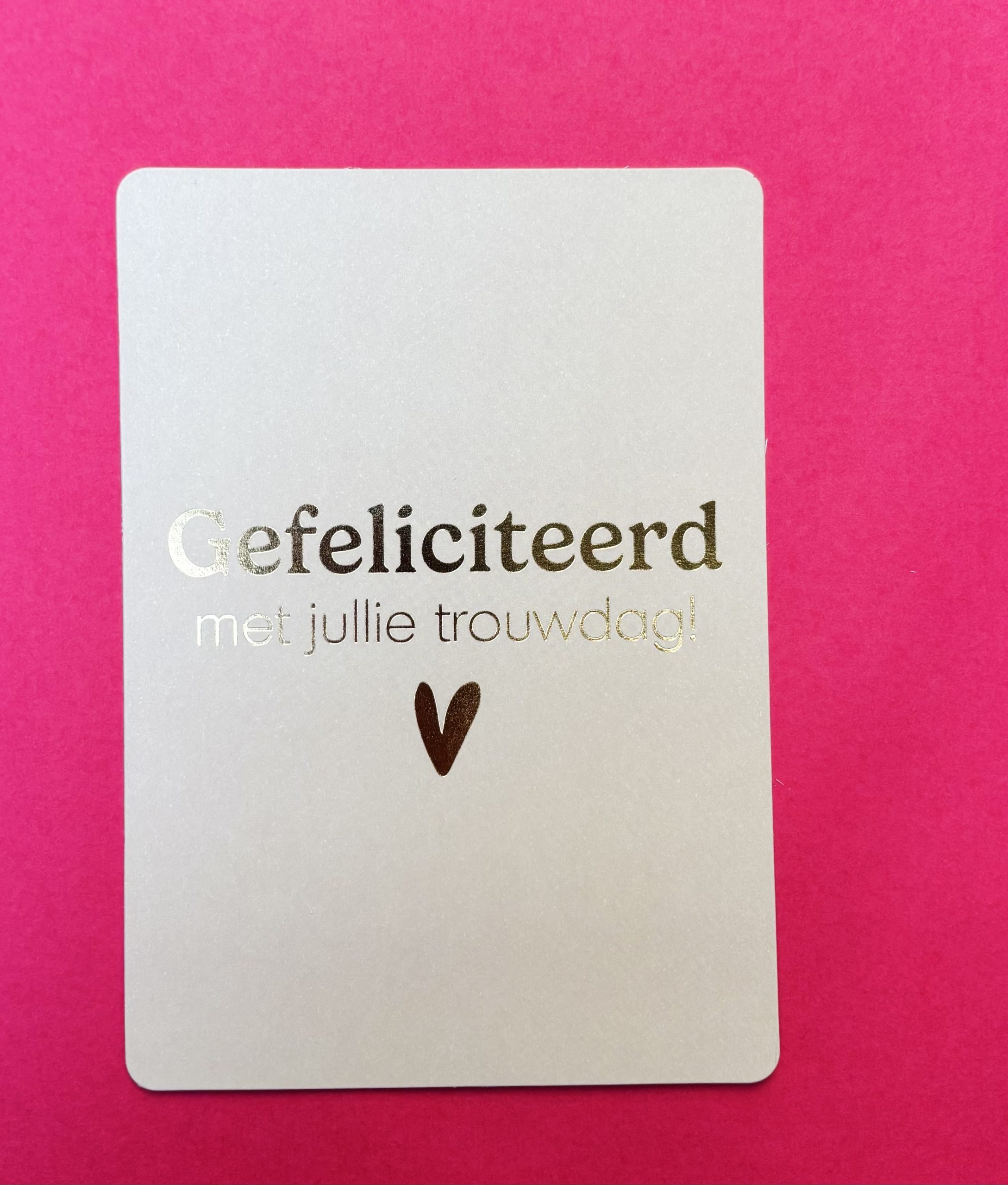 IMG_0444 KP kaart A6 `Gefeliciteerd met jullie trouwdag` beige - Afbeelding 1