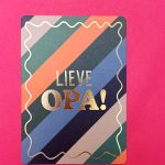 KP kaart A6 `Lieve opa` diagonale strepen
