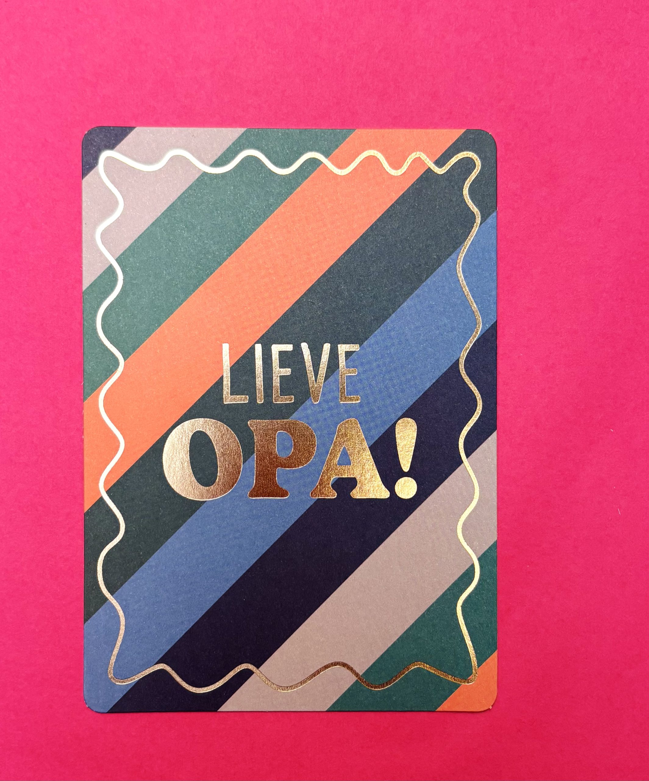 IMG_0445 KP kaart A6 `Lieve opa` diagonale strepen - Afbeelding 1