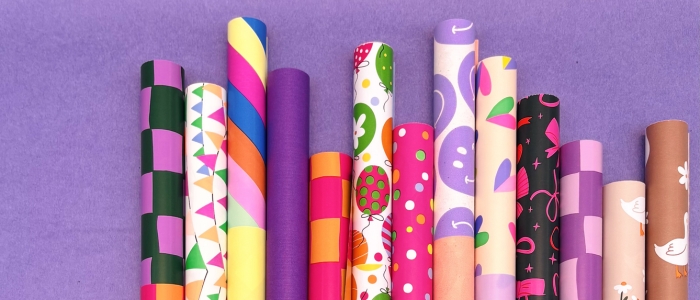 Viasuus kleurrijk inpakpapier