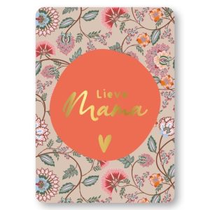 KP kaart A6 `Lieve mama` boho bloem