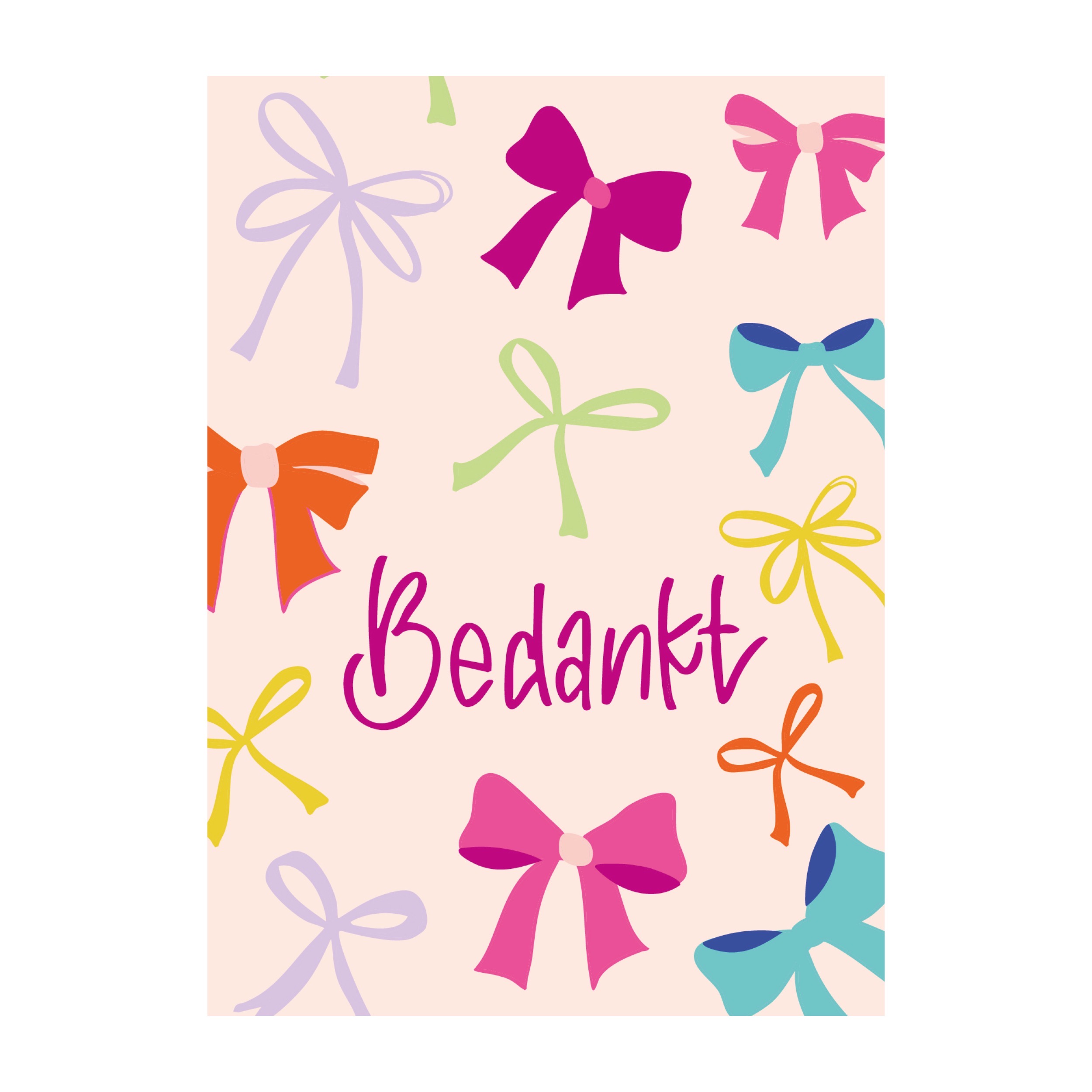 Afbeelding 18 JUDITH maakt , A7 kaartje `Bedankt strikjes` - Afbeelding 1