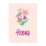 JUDITH maakt , A7 kaartje  `Hoera bosje plukbloemen`