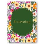 KP kaart A6 `Beterschap` zomerse bloemen met groen