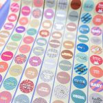Sticker rond 35mm, kleur en print MEGA MIX  ( mix van 80 stuks )