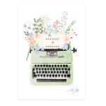 The Lemonbird, kaart A6 `Typemachine mint`