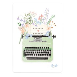The Lemonbird, kaart A6 `Typemachine mint`