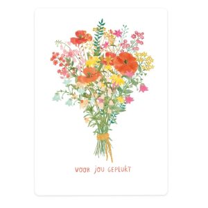 The Lemonbird, kaart A6 `Bos plukbloemen , voor jou geplukt`
