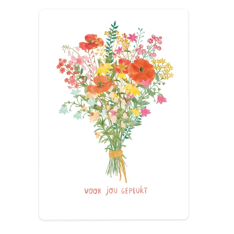 Afbeelding 9 The Lemonbird, kaart A6 `Bos plukbloemen , voor jou geplukt` - Afbeelding 1