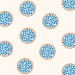 Vol liefs , A6 ansichtkaart `Beschuit met muisjes` blauw