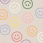 Vol liefs , A6 ansichtkaart `Gekleurde smiley`s`