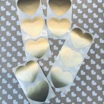 Sticker hart 50mm `Effen goud`  ( set van 10 stuks! )