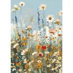 Mookstories , A6 ansichtkaart `Wilde bloemenprint`