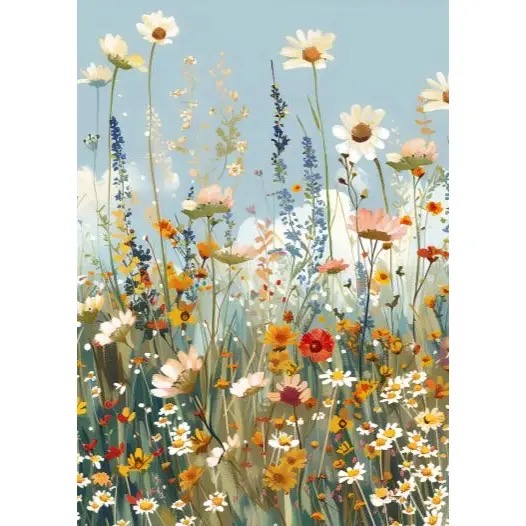 Afbeelding 22 Mookstories , A6 ansichtkaart `Wilde bloemenprint` - Afbeelding 1